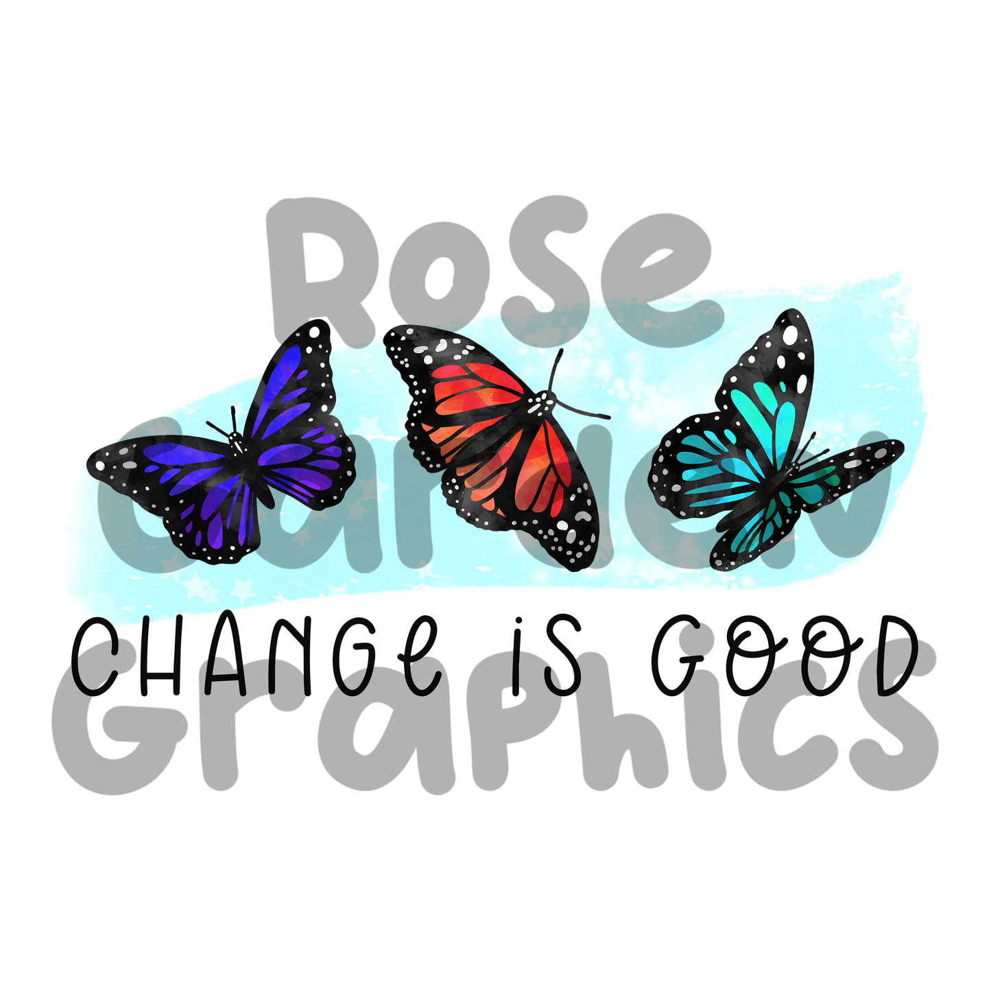 Butterflies "Change is Good" PNG