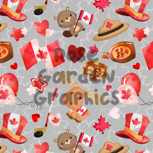 Canada Cartoon Seamless Image