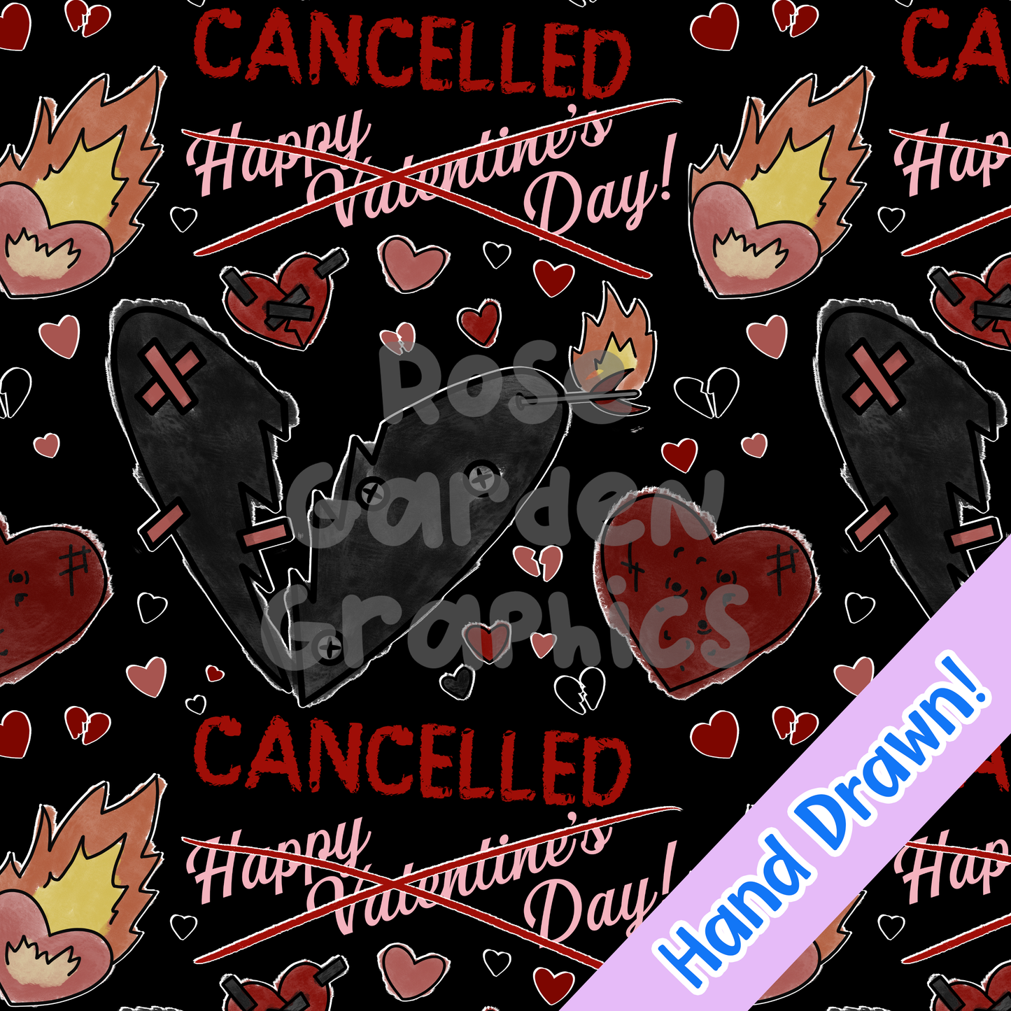 Cancelled Valentines Seamless Image