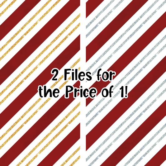 Candy Cane Diagonal Glitter Stripes 2 Seamless Images