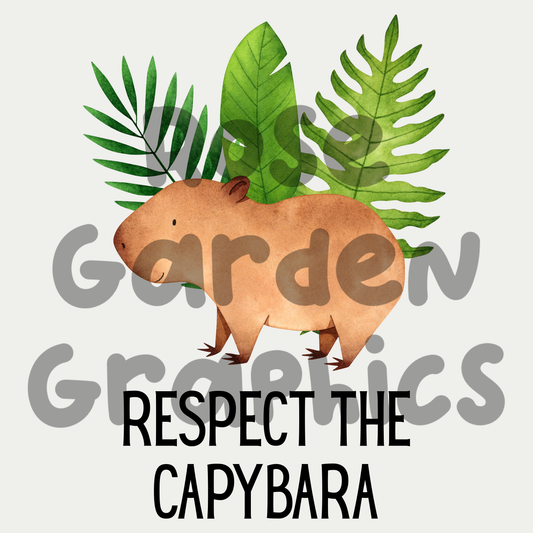 Capybara "Respect the Capybara" PNG