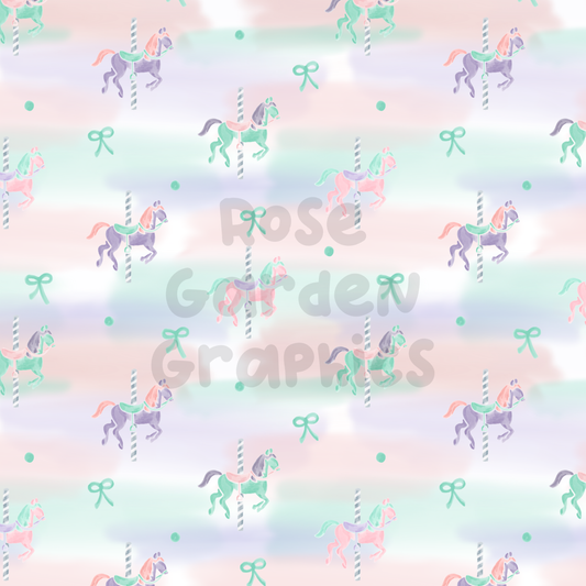 Pastel Carousel Seamless Image