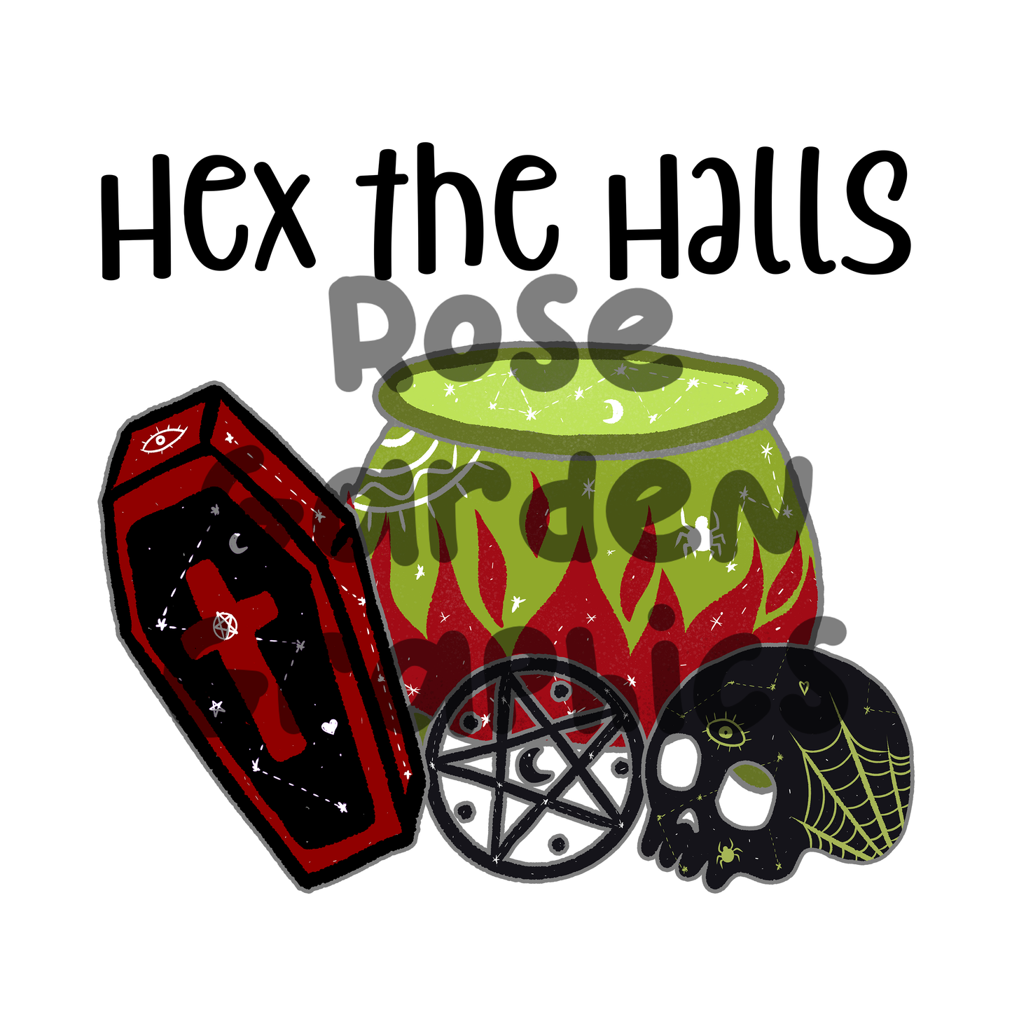 Hexágono navideño "Hex the Halls" PNG