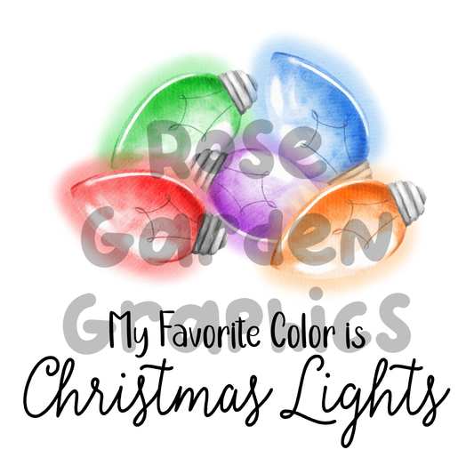 Luces navideñas "Mi color favorito son las luces navideñas" PNG
