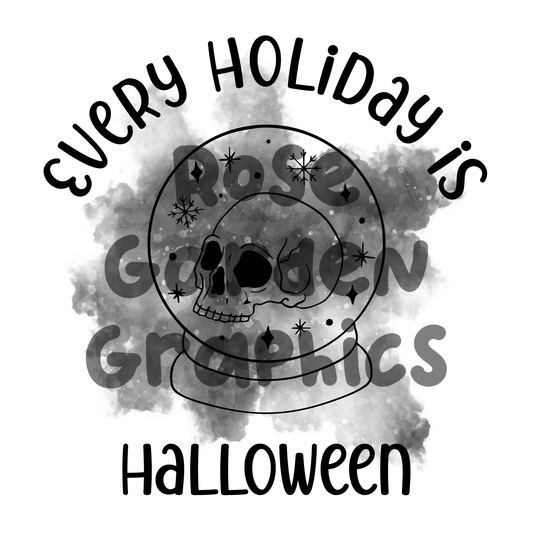 Christmas Outlines "Every Holiday is Halloween" PNG