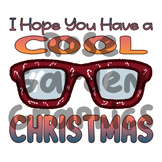 Gafas de sol navideñas "Espero que tengas una Navidad genial" PNG