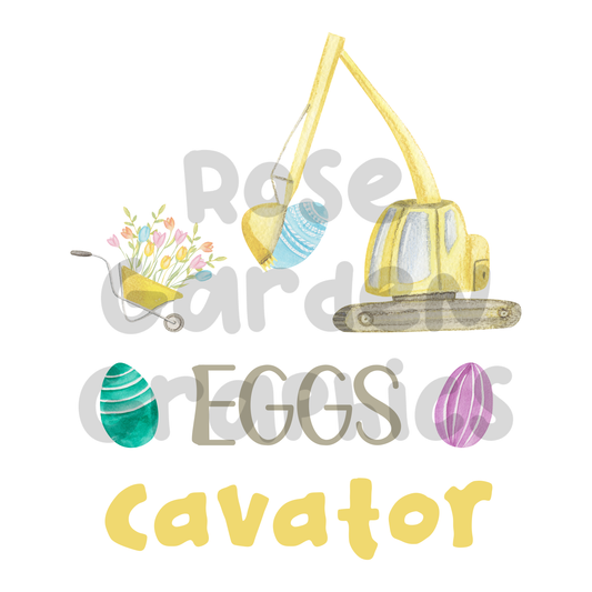 Construction Easter "EGGScavator" PNG