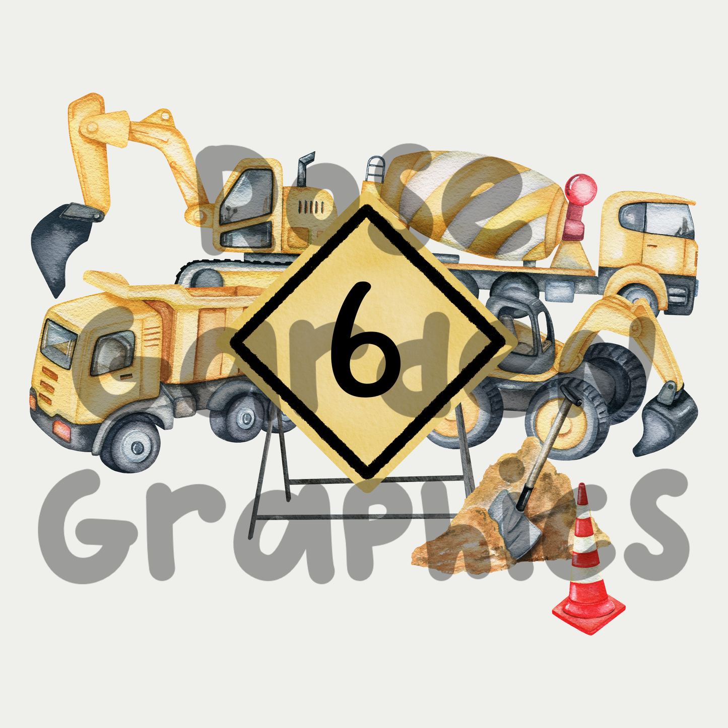 Construction Trucks Milestone PNG Collection