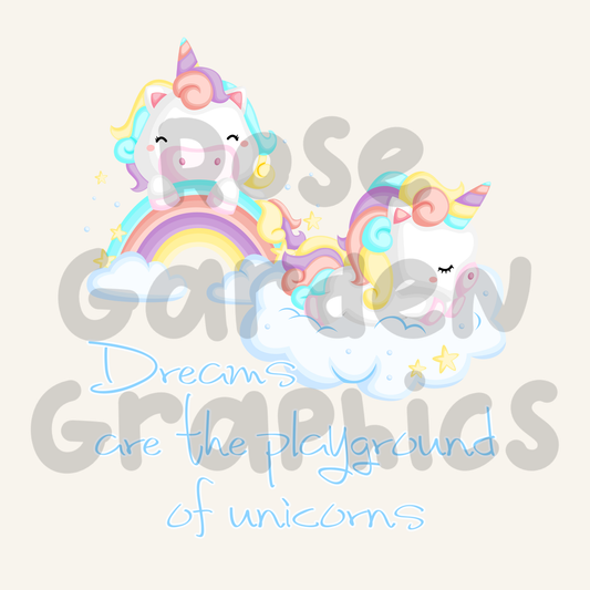 Lindos Unicornios "Los sueños son el patio de juegos de los unicornios" PNG