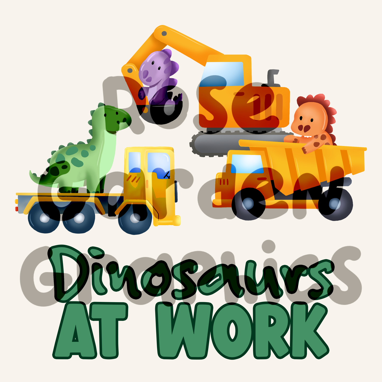 Construcción de dinosaurios "Dinosaurios en el trabajo" PNG