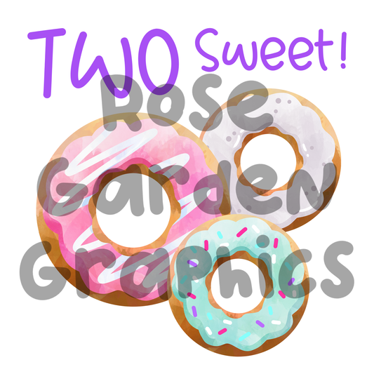 Donut Pastel "TWO Sweet" PNG