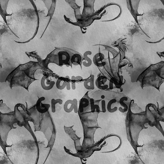 Dragon Watercolor Seamless Image