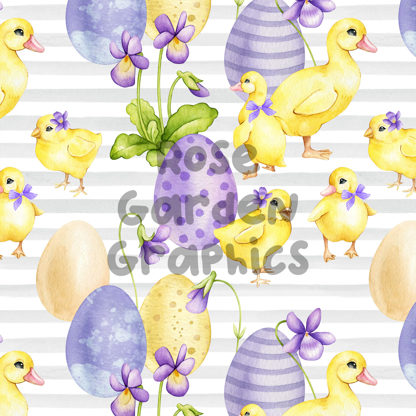 Easter Chicks Seamless Image