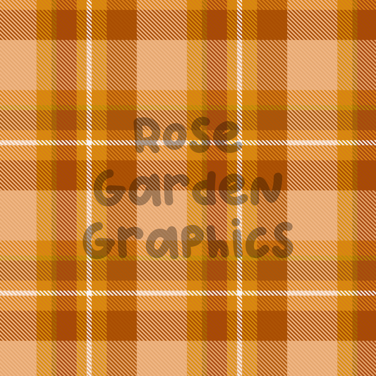 Fall Orange Plaid Seamless Image