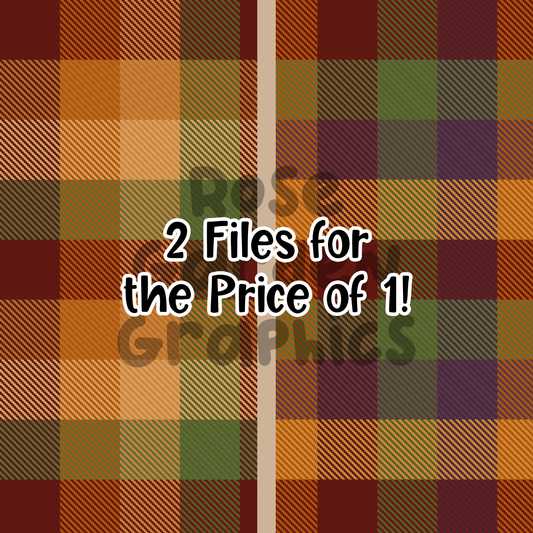 Fall Palette Plaid A&B 2 Seamless Images