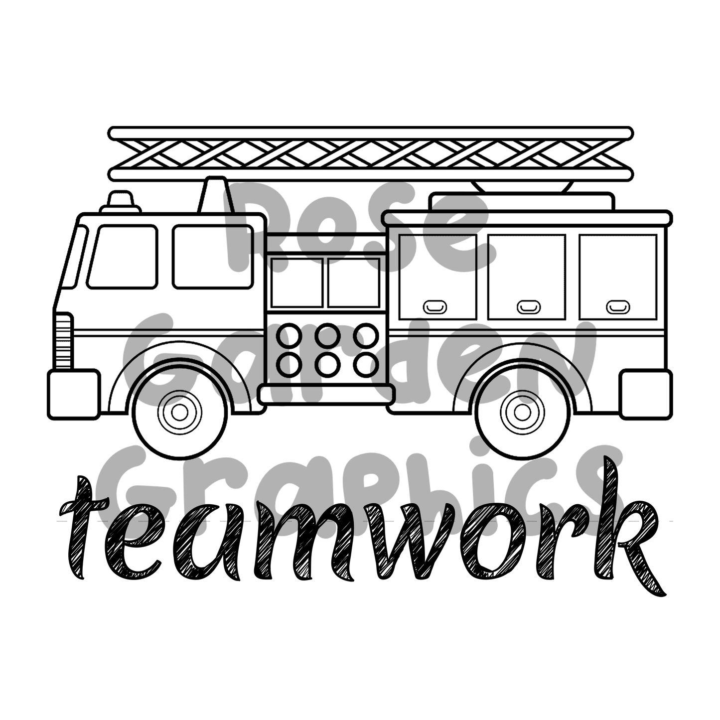 Firefighter Collage "Teamwork" PNG