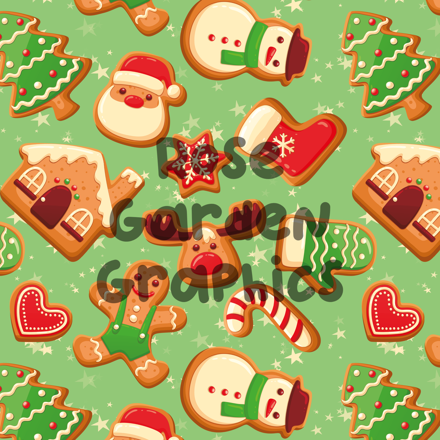 Gingerbread Buddies 2 Seamless Images
