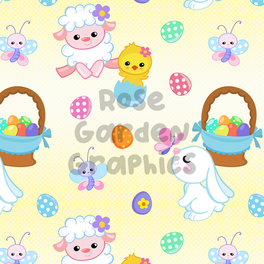 Girly Easter Seamless Image