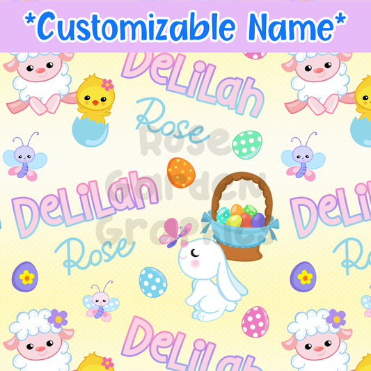 Archivo sin costuras con nombre personalizado de Girly Easter ($5 por archivo de nombre)