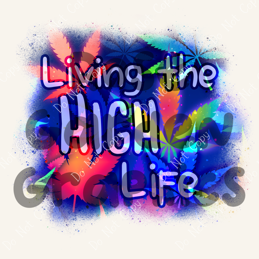 Glow Hemp "Living the High Life" PNG