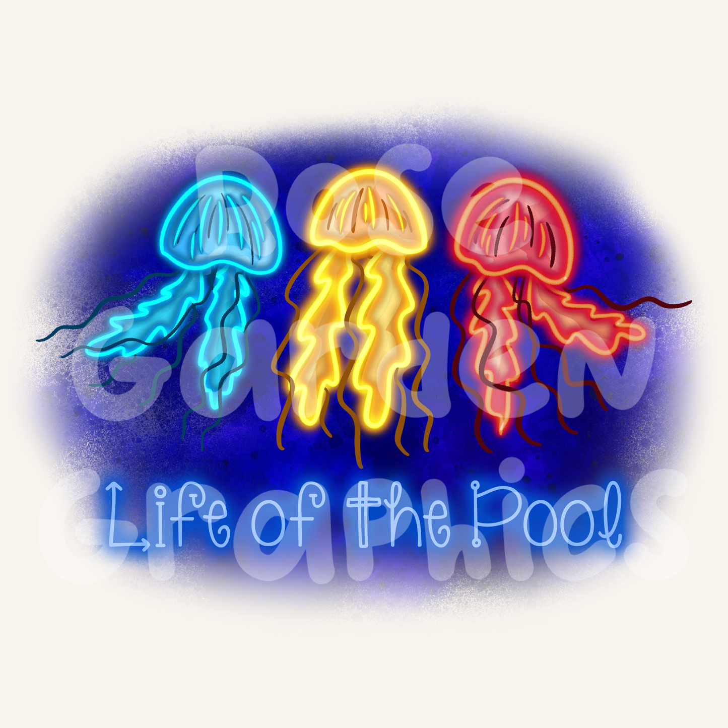 Glow Jellyfish "Life of the Pool" PNG