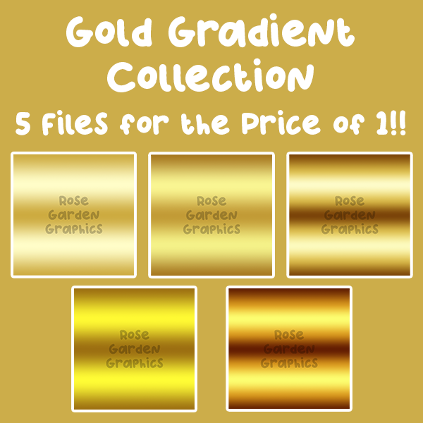 Gold Gradient 5 Seamless Images Bundle