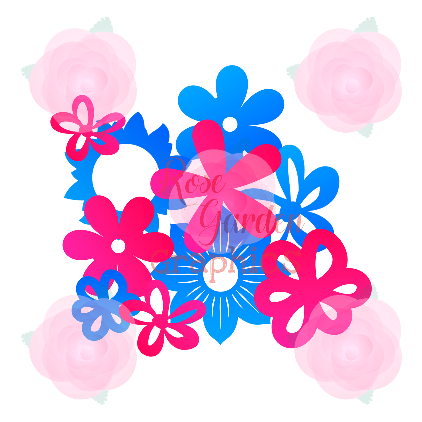 Gradient Floral "Unstoppable" PNG