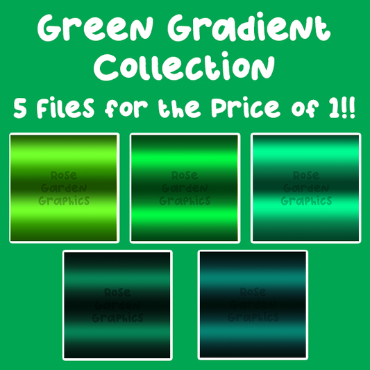 Paquete de 5 imágenes perfectas con degradado verde