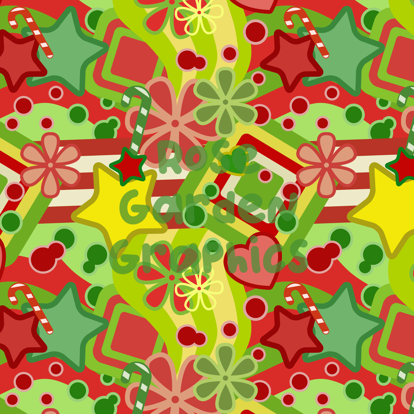 Groovy Christmas Seamless Image