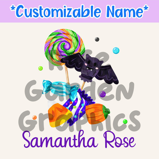 Nombre personalizado de dulces de Halloween PNG ($5 por archivo de nombre)