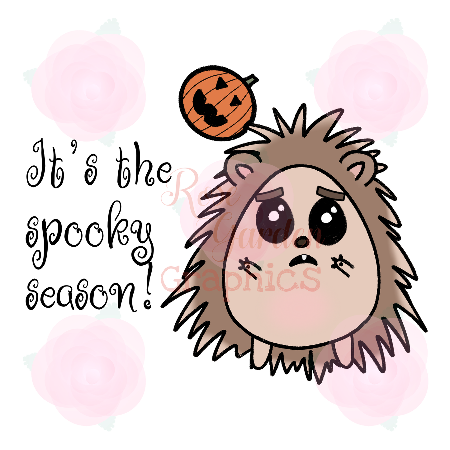 Halloween Hedgehogs "It's the Spooky Season!" PNG