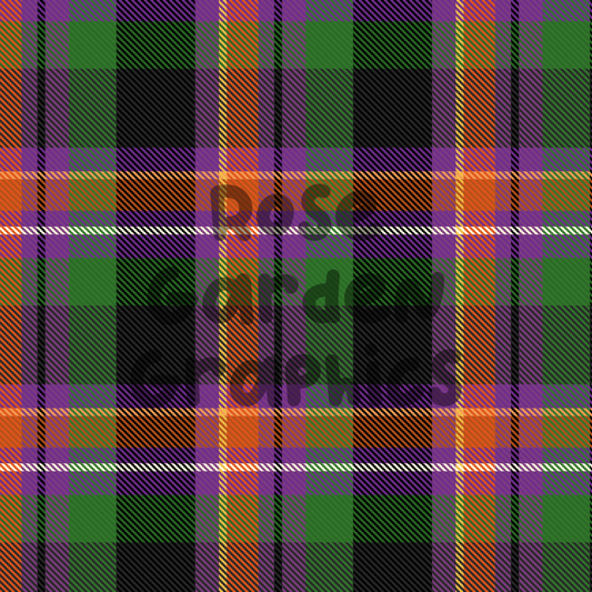 Halloween Mixed Plaid Seamless Image