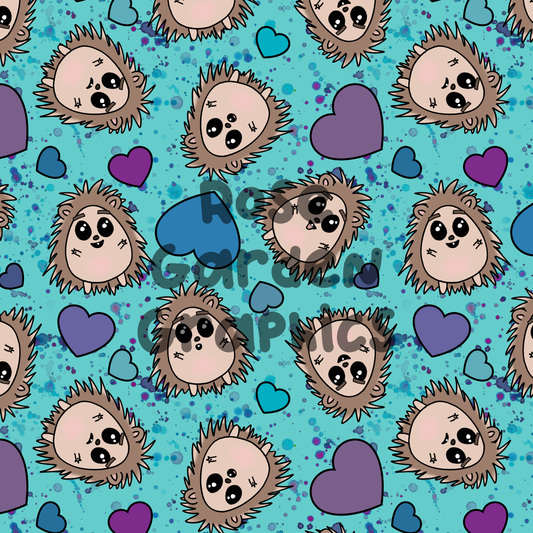 Hedgehogs Cute Seamless Image