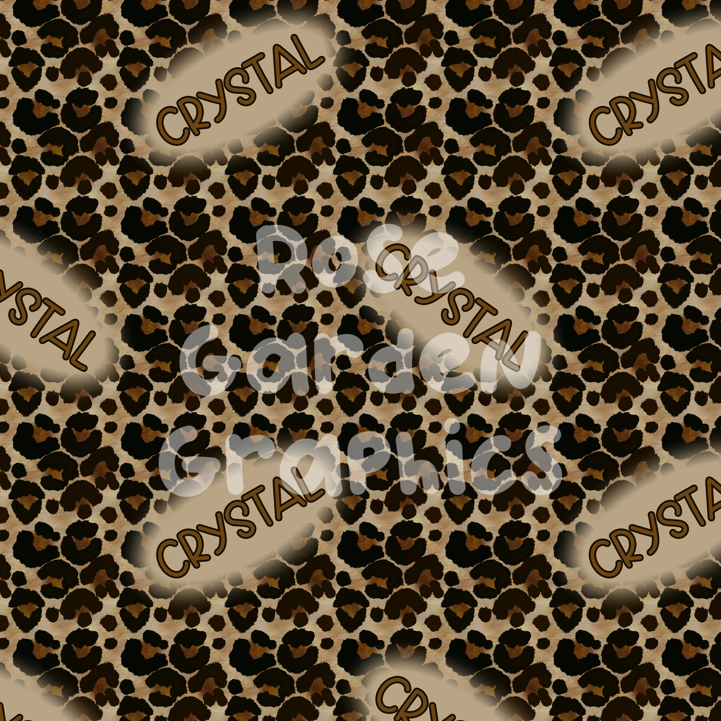 Leopard Print (Realistic) Custom Name Seamless File ($5 per name file)