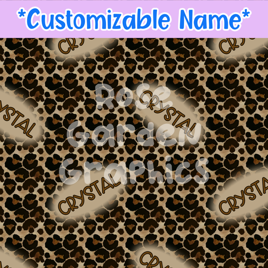 Leopard Print (Realistic) Custom Name Seamless File ($5 per name file)