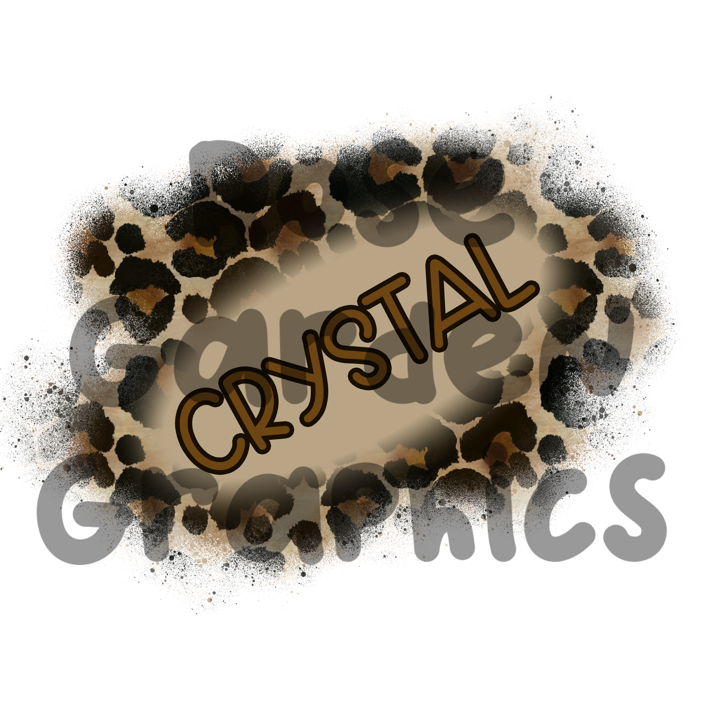 Leopard Print (Realistic) Custom Name PNG ($5 per name file)