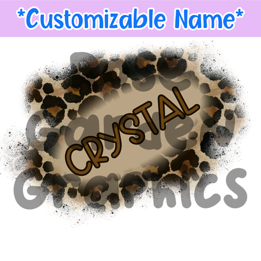 Leopard Print (Realistic) Custom Name PNG ($5 per name file)