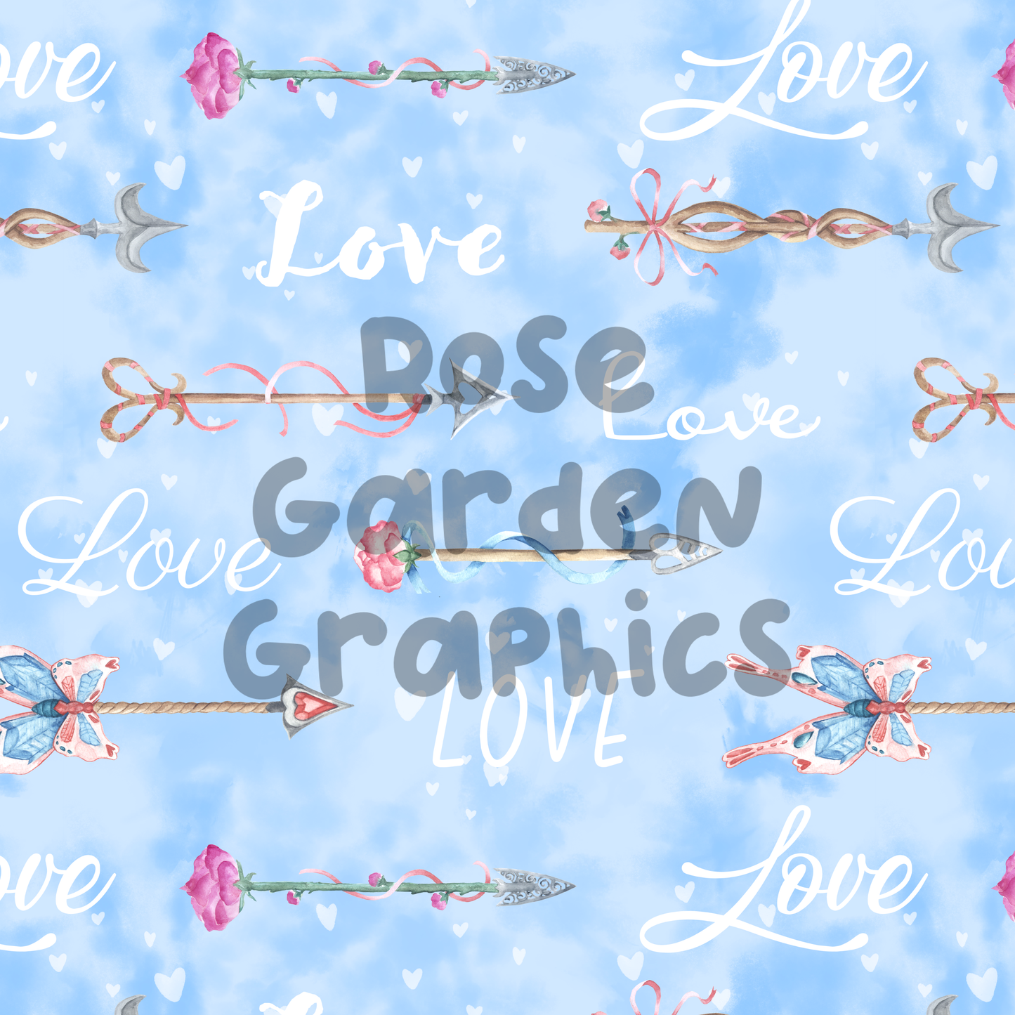 Love Arrows Seamless Image