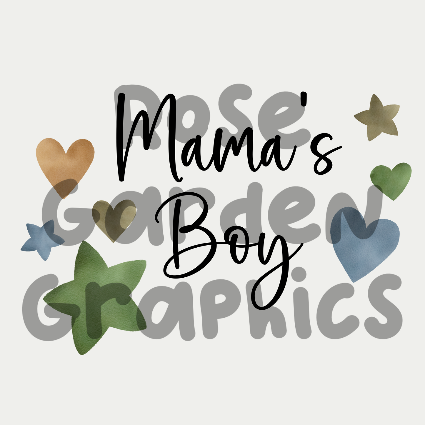 Estrellas de mar y corazones "Mama's Boy" y "Mama's Girl" 2 PNG