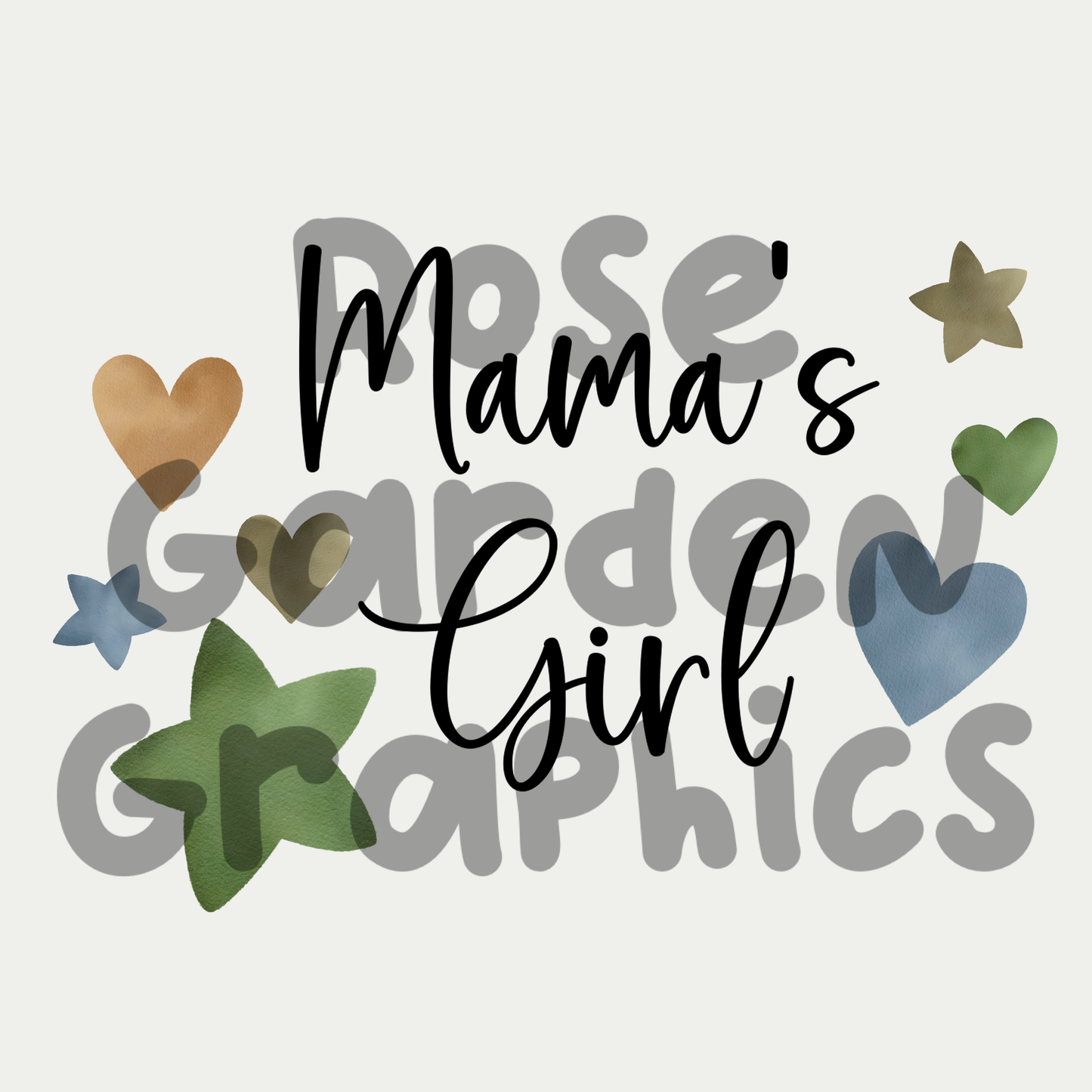 Estrellas de mar y corazones "Mama's Boy" y "Mama's Girl" 2 PNG