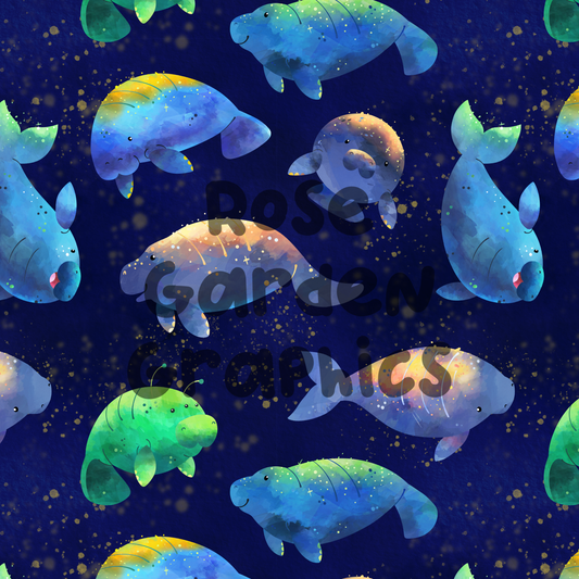 Manatees Seamless Image