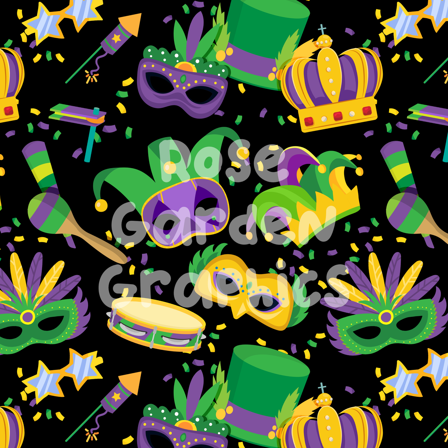 Mardi Gras Seamless Image