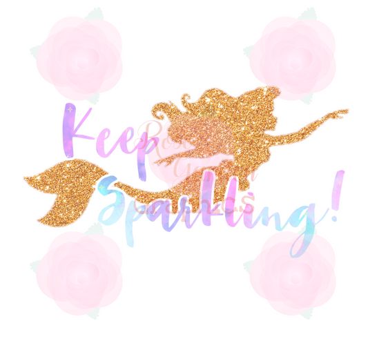 Escamas de sirena con brillo pastel "Keep Sparkling" PNG