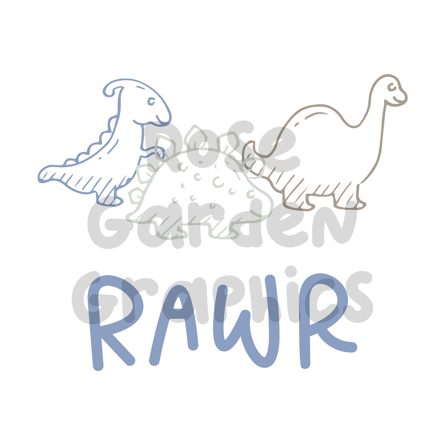 Minimalist Dinos "RAWR" 2 PNGs Bundle