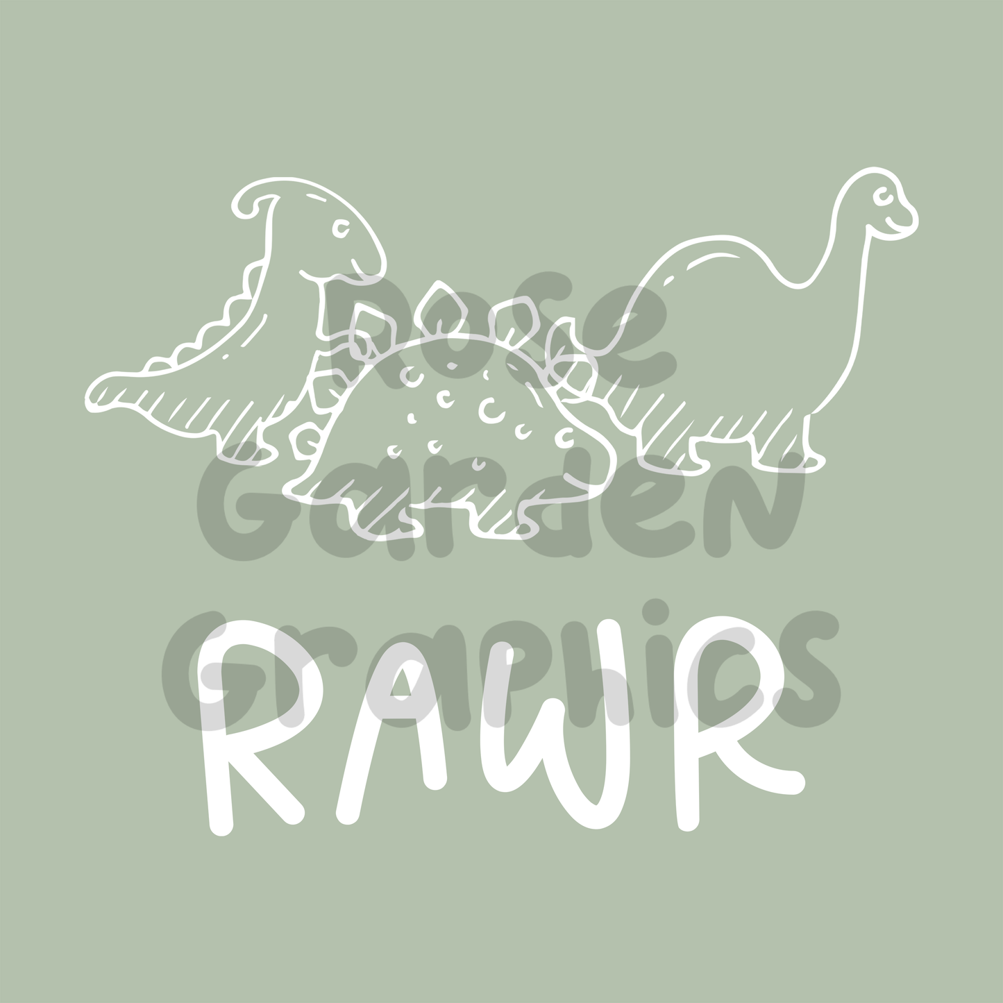 Minimalist Dinos "RAWR" 2 PNGs Bundle