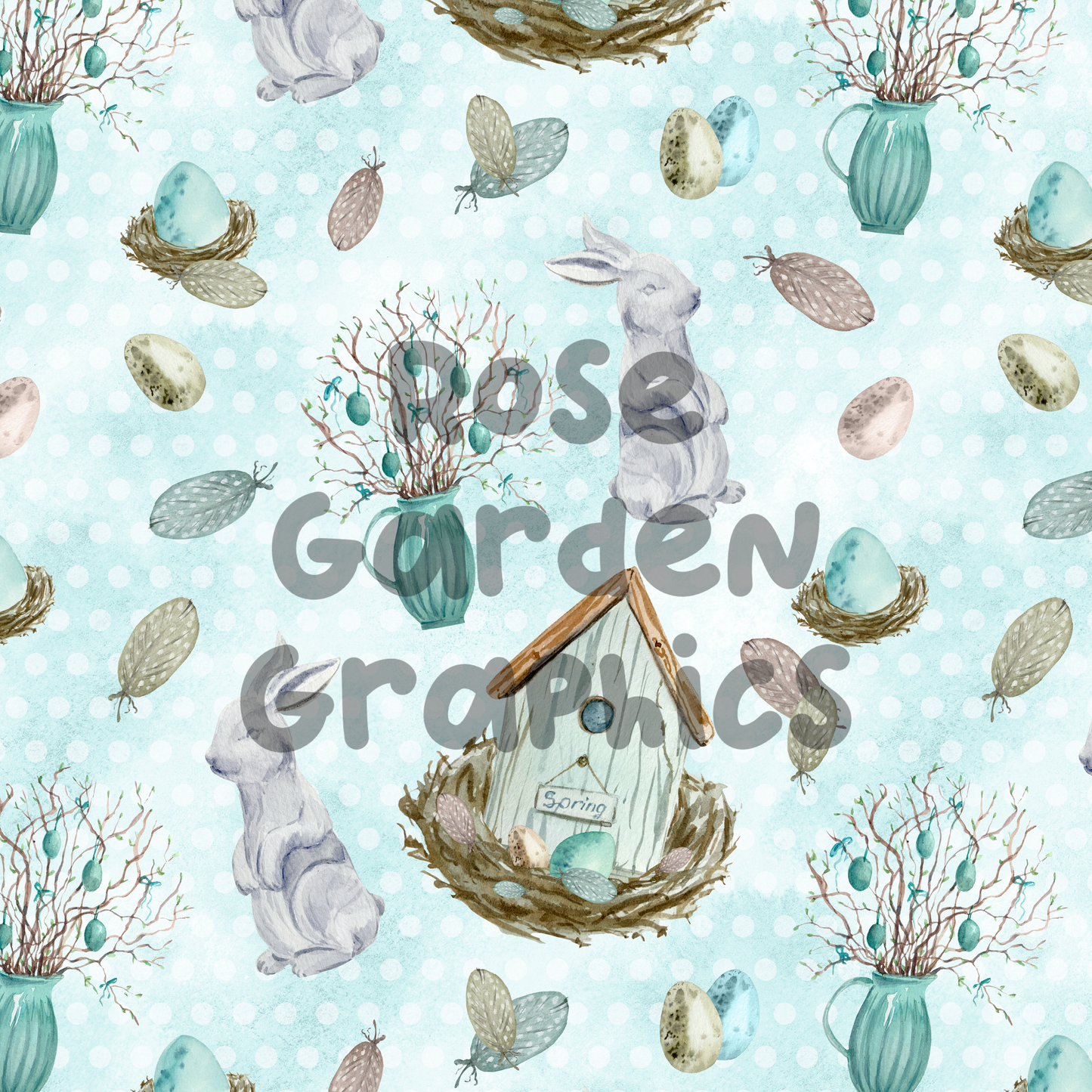 Mint Spring Seamless Image