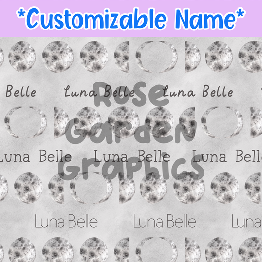 Moon Child Custom Name Seamless File ($5 per name file)