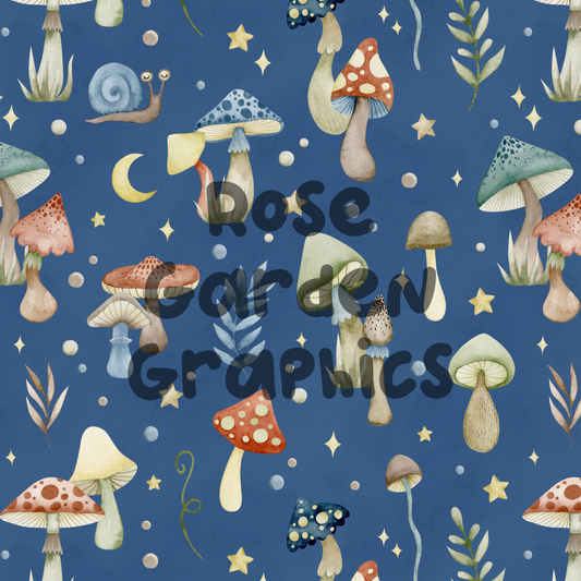 Mushroom Magic Seamless Image