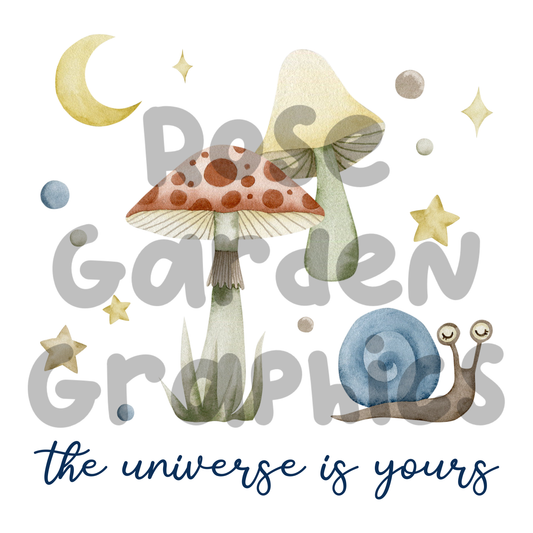 Mushroom Magic "The Universe is Yours" PNG