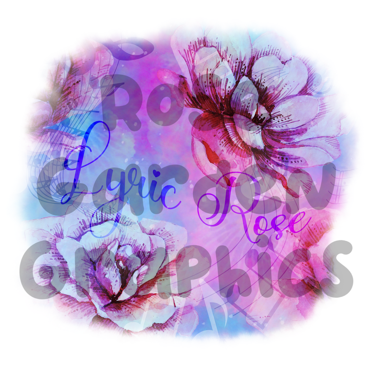 Musical Roses Custom Name PNG ($5 per name file)